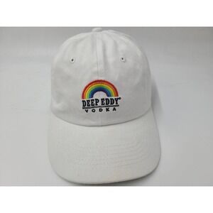 Deep Eddy Vodka Rainbow Pride Strapback Adjustable Hat Cap LGBTQ Men Women White